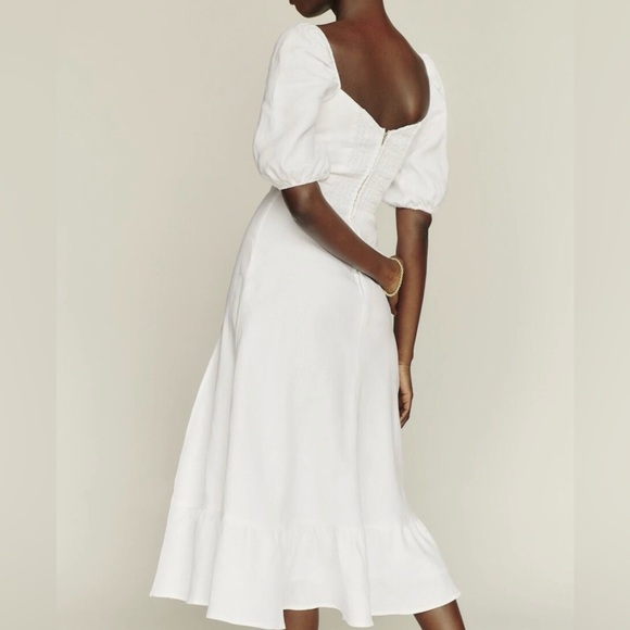Reformation Belgium linen dress in white. Size 6. Sold out online. - Picture 2 of 5
